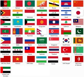 Asian all Country The flag