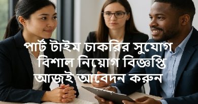 পার্ট টাইম চাকরির সুযোগ